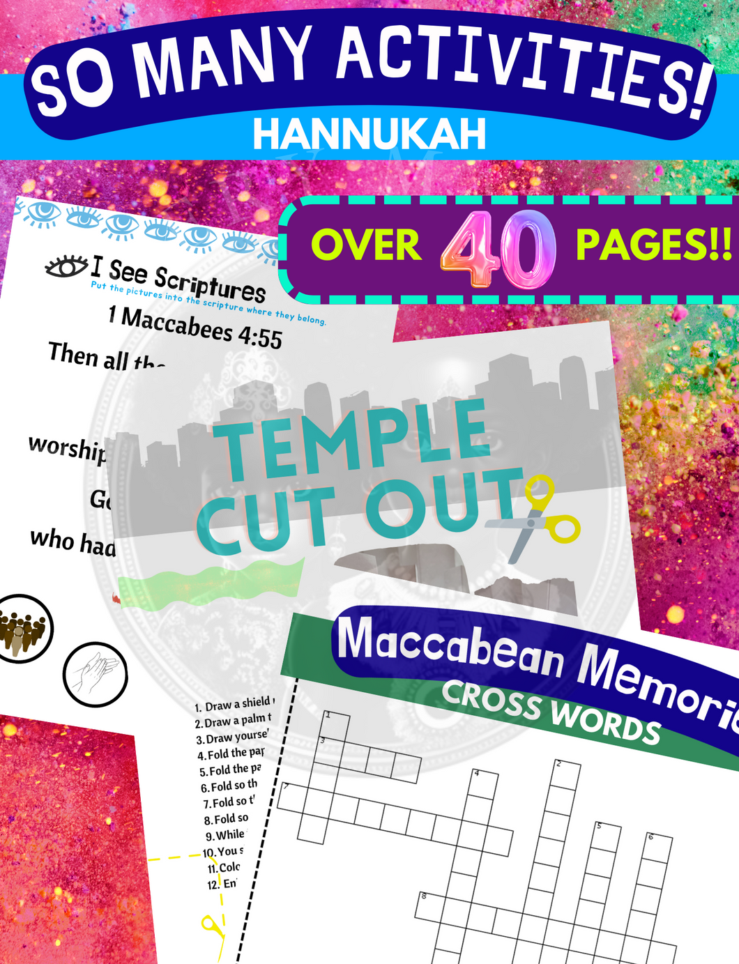 Hanukkah Feast of Dedication Activity Guide: 40+ Lessons & Activities [Digital Download]
