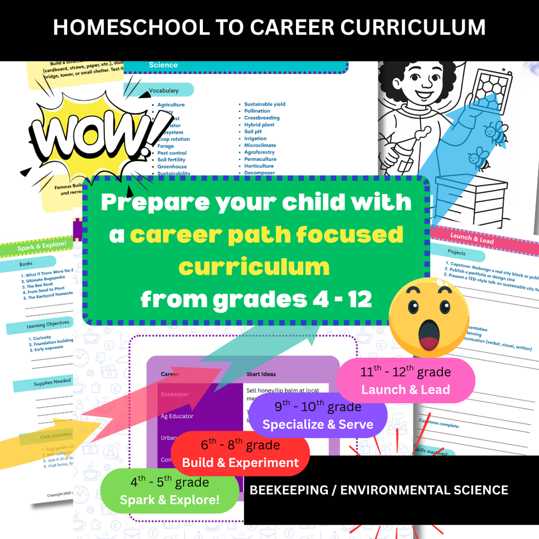 Environmental Science / Beekeeping Homeschool To Career Curriculum