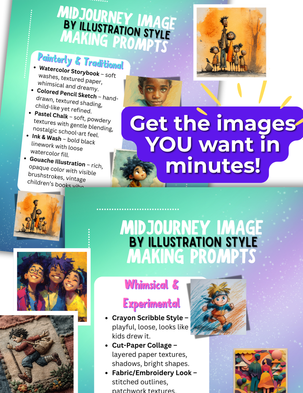 MidJourney Illustration Styles Prompt Guide (PDF Download)