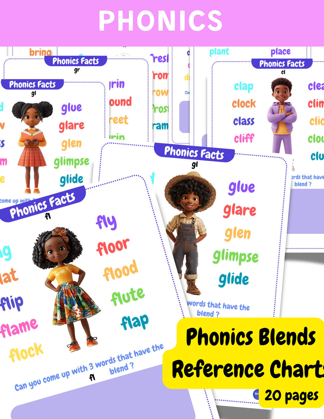 Phonics Blends Charts